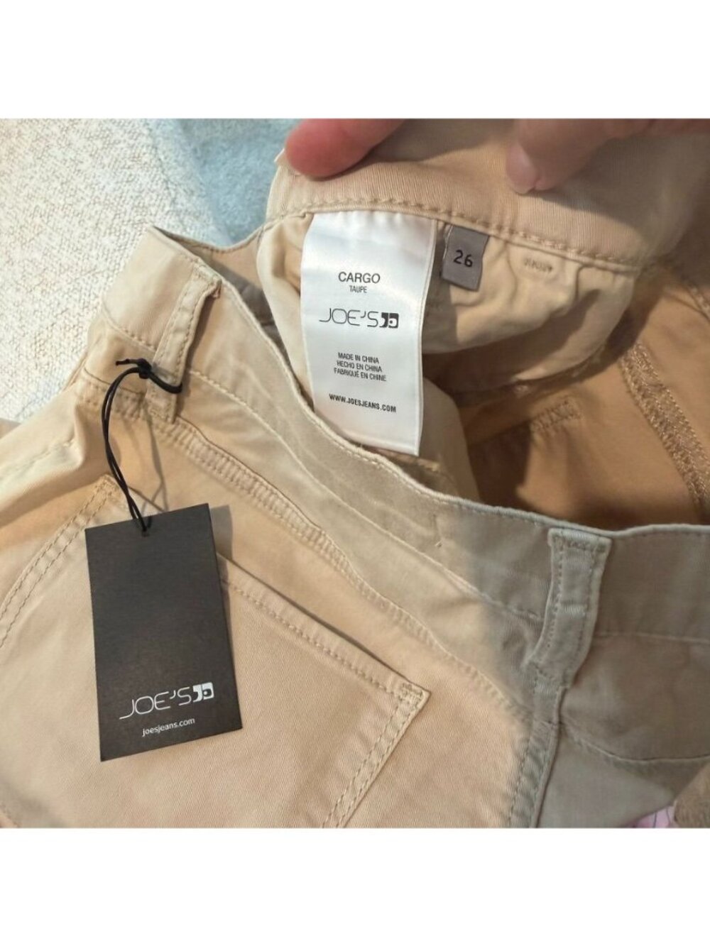 Joes Jeans Taupe Beige Cargo Pocket Wide Leg Pants Size 26 NWT - Picture 6 of 6